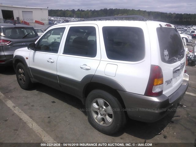 4F2CZ06153KM22535 - 2003 MAZDA TRIBUTE ES WHITE photo 3