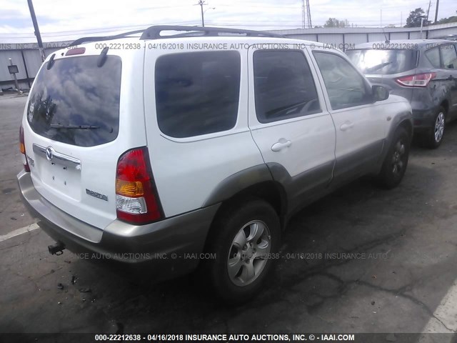 4F2CZ06153KM22535 - 2003 MAZDA TRIBUTE ES WHITE photo 4