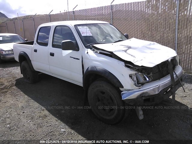 5TEGN92N14Z346674 - 2004 TOYOTA TACOMA DOUBLE CAB PRERUNNER WHITE photo 1