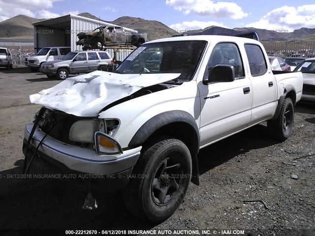 5TEGN92N14Z346674 - 2004 TOYOTA TACOMA DOUBLE CAB PRERUNNER WHITE photo 2