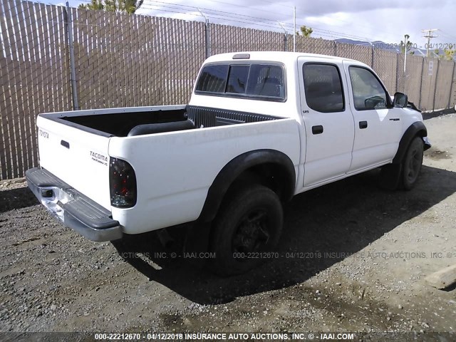 5TEGN92N14Z346674 - 2004 TOYOTA TACOMA DOUBLE CAB PRERUNNER WHITE photo 4