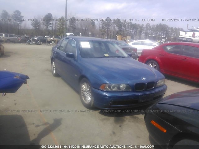 WBADT63442CH86316 - 2002 BMW 530 I AUTOMATIC BLUE photo 1