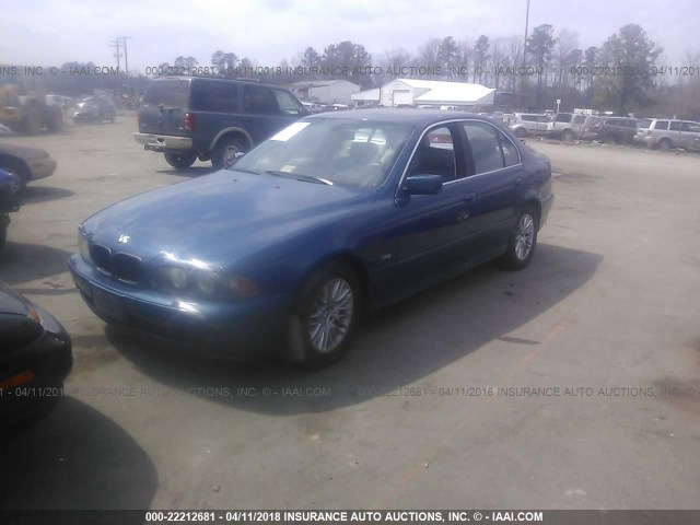 WBADT63442CH86316 - 2002 BMW 530 I AUTOMATIC BLUE photo 2