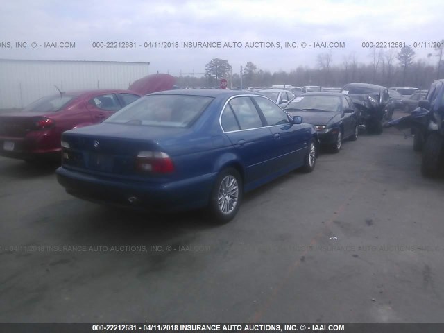 WBADT63442CH86316 - 2002 BMW 530 I AUTOMATIC BLUE photo 4