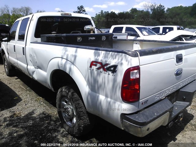 1FT7W3BT1EEB09504 - 2014 FORD F350 SUPER DUTY WHITE photo 3