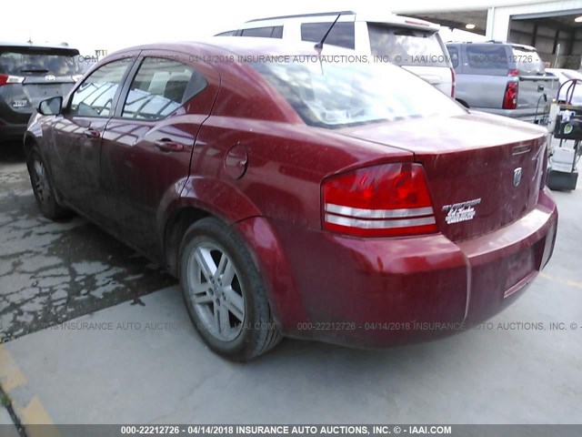 1B3LC56K38N585649 - 2008 DODGE AVENGER SXT RED photo 3