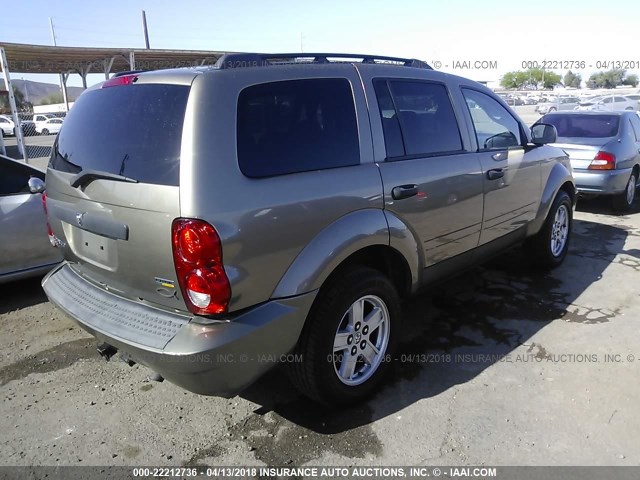 1D8HB48P07F568649 - 2007 DODGE DURANGO SLT Champagne photo 4