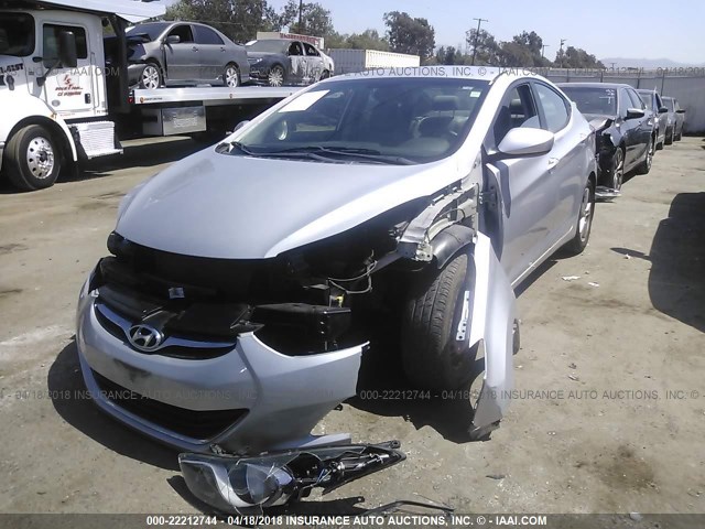 KMHDH4AE6DU561728 - 2013 HYUNDAI ELANTRA GLS/LIMITED SILVER photo 2