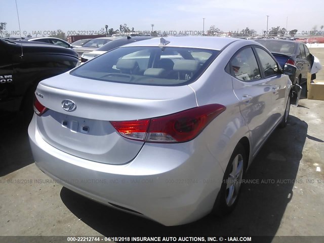 KMHDH4AE6DU561728 - 2013 HYUNDAI ELANTRA GLS/LIMITED SILVER photo 4