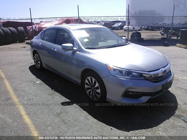 JHMCR6F5XHC008706 - 2017 HONDA ACCORD HYBRID/EXL SILVER photo 1