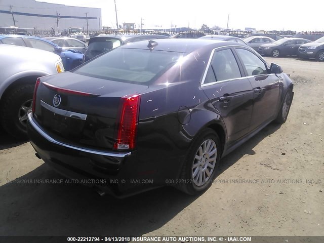 1G6DA5EG3A0143563 - 2010 CADILLAC CTS MAROON photo 4