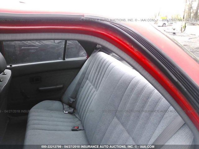 JT2AE92E1K3211317 - 1989 TOYOTA COROLLA DLX RED photo 8