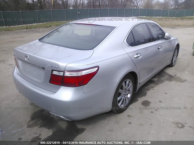 JTHBL46F985079474 - 2008 LEXUS LS 460 SILVER photo 4