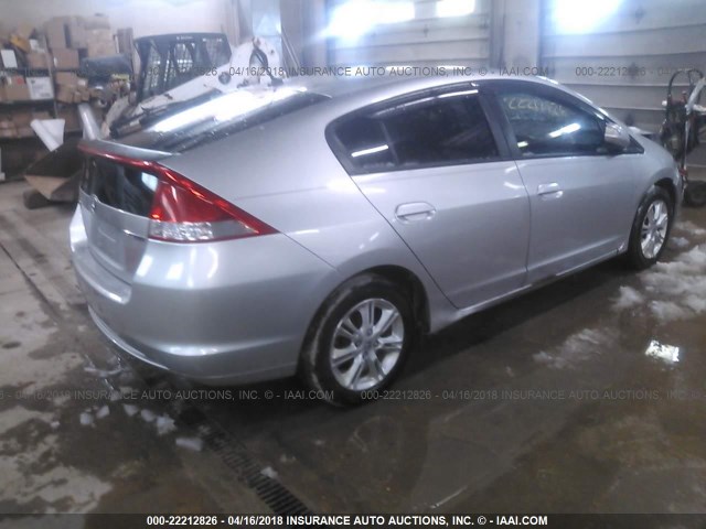 JHMZE2H79AS023450 - 2010 HONDA INSIGHT EX SILVER photo 4