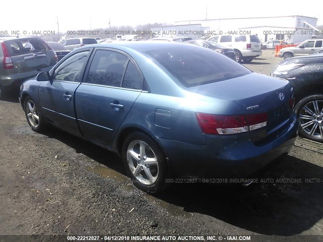 5NPEU46F37H221117 - 2007 HYUNDAI SONATA SE/LIMITED BLUE photo 3