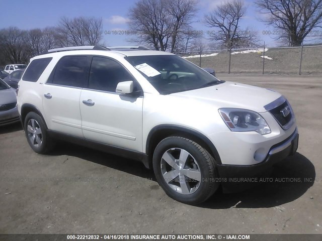 1GKKVRED6CJ184681 - 2012 GMC ACADIA SLT-1 WHITE photo 1