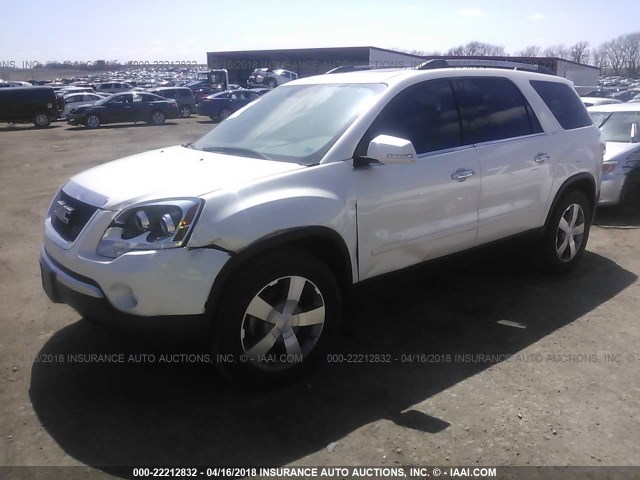 1GKKVRED6CJ184681 - 2012 GMC ACADIA SLT-1 WHITE photo 2