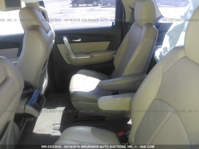 1GKKVRED6CJ184681 - 2012 GMC ACADIA SLT-1 WHITE photo 8