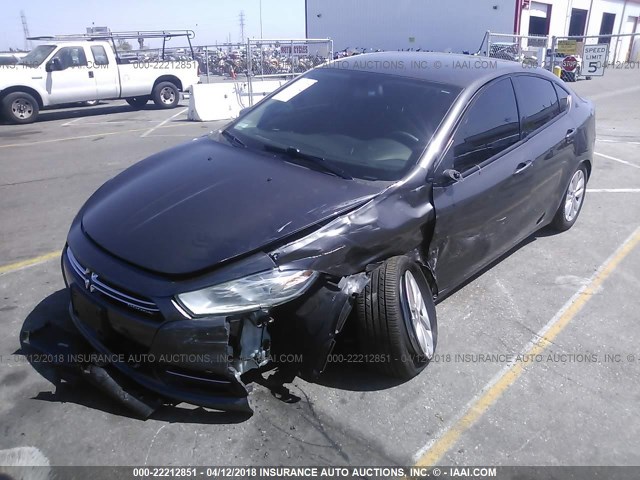 1C3CDFDH2ED854805 - 2014 DODGE DART SE AERO GRAY photo 2