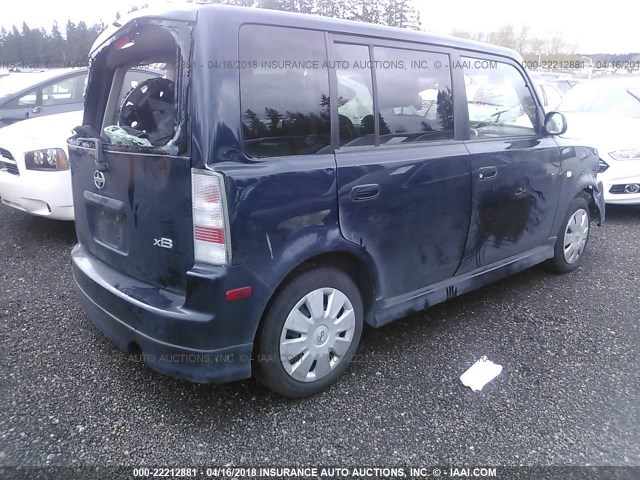 JTLKT334X64094197 - 2006 TOYOTA SCION XB BLUE photo 4