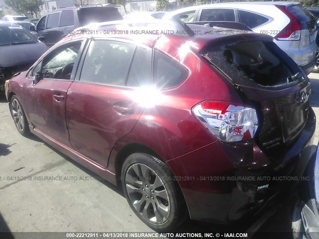 JF1GPAL68D1834197 - 2013 SUBARU IMPREZA SPORT PREMIUM BURGUNDY photo 3