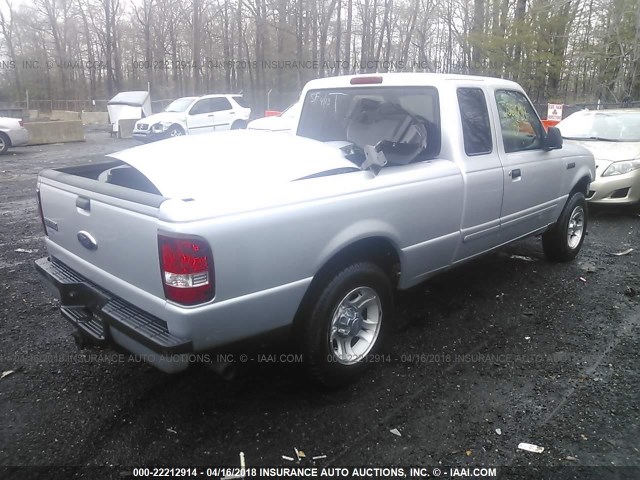 1FTYR14UX7PA97902 - 2007 FORD RANGER SUPER CAB SILVER photo 4