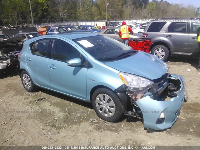 JTDKDTB37E1079142 - 2014 TOYOTA PRIUS C TEAL photo 1