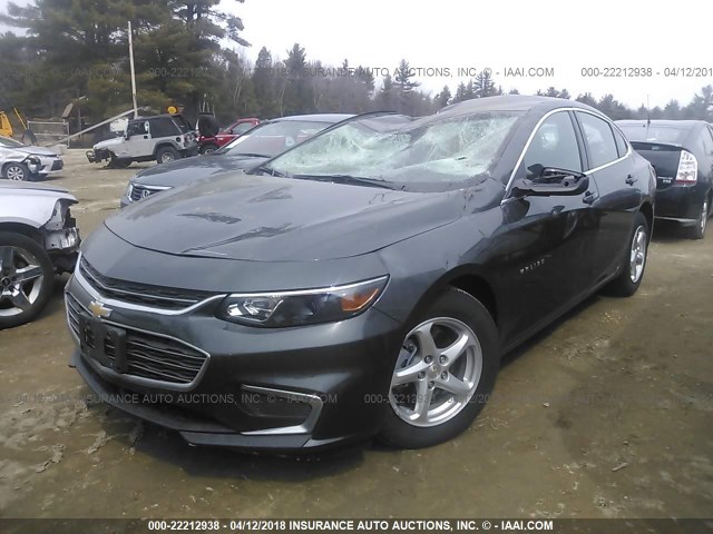 1G1ZB5ST6JF127915 - 2018 CHEVROLET MALIBU LS 灰色 照片 2