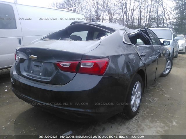 1G1ZB5ST6JF127915 - 2018 CHEVROLET MALIBU LS 灰色 照片 4