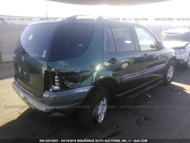 4JGAB54E2XA063411 - 1999 MERCEDES-BENZ ML 320 GREEN photo 4