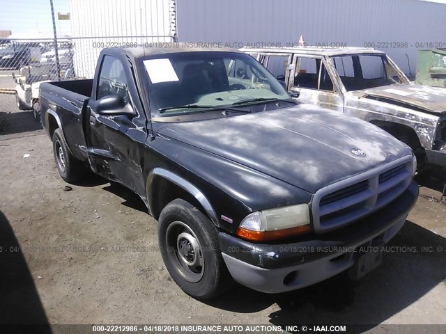 1B7FL26P7YS605974 - 2000 DODGE DAKOTA BLACK photo 1