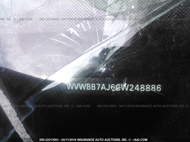 WVWBB7AJ6CW248886 - 2012 VOLKSWAGEN GOLF 红色 照片 9