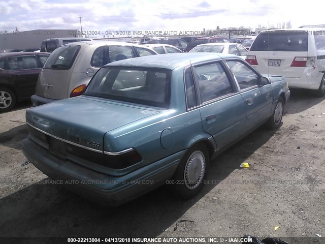 1MEPM36U8RK609836 - 1994 MERCURY TOPAZ GS GREEN photo 4