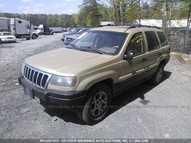 1J4GW48S8YC304448 - 2000 JEEP GRAND CHEROKEE LAREDO GOLD photo 2