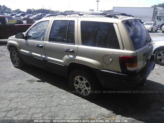 1J4GW48S8YC304448 - 2000 JEEP GRAND CHEROKEE LAREDO GOLD photo 3