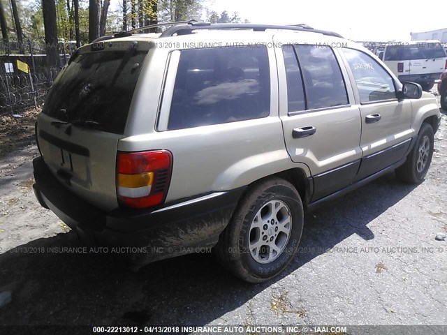 1J4GW48S8YC304448 - 2000 JEEP GRAND CHEROKEE LAREDO GOLD photo 4