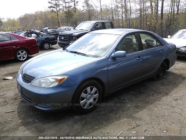 4T1BE32K42U619816 - 2002 TOYOTA CAMRY LE/XLE/SE 蓝色 照片 2