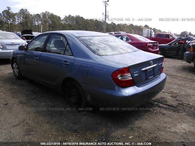 4T1BE32K42U619816 - 2002 TOYOTA CAMRY LE/XLE/SE 蓝色 照片 3