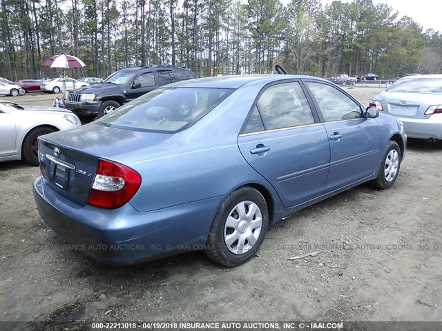 4T1BE32K42U619816 - 2002 TOYOTA CAMRY LE/XLE/SE 蓝色 照片 4