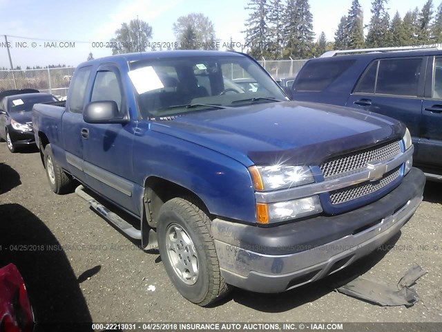 2GCEK19T241374123 - 2004 CHEVROLET SILVERADO K1500 BLUE photo 1