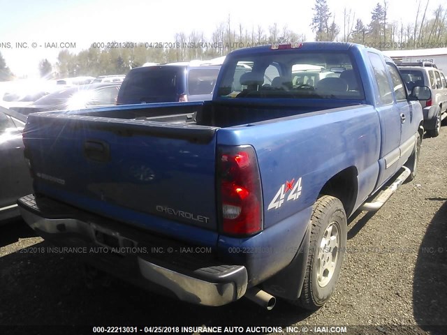 2GCEK19T241374123 - 2004 CHEVROLET SILVERADO K1500 BLUE photo 4