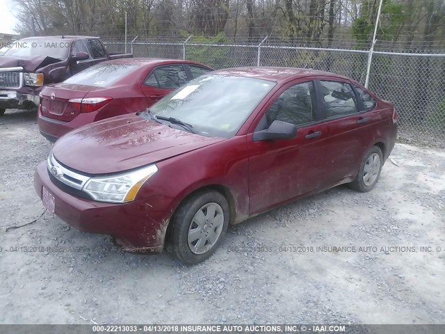 1FAHP3EN5BW102937 - 2011 FORD FOCUS S RED photo 2