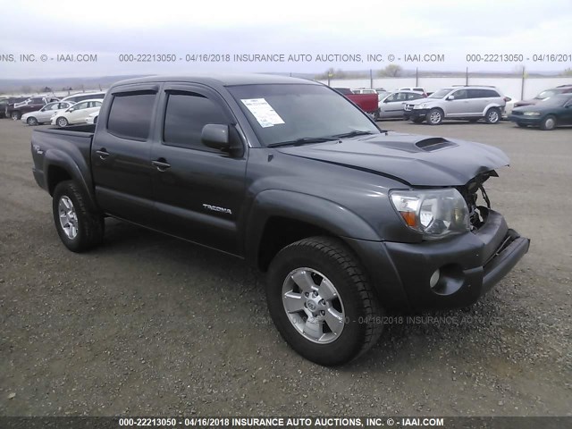 3TMLU42N29M030676 - 2009 TOYOTA TACOMA DOUBLE CAB ნაცრისფერი ფოტო 1