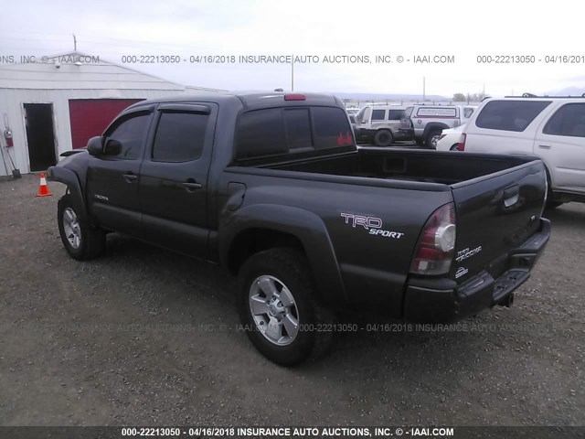 3TMLU42N29M030676 - 2009 TOYOTA TACOMA DOUBLE CAB GRAY photo 3