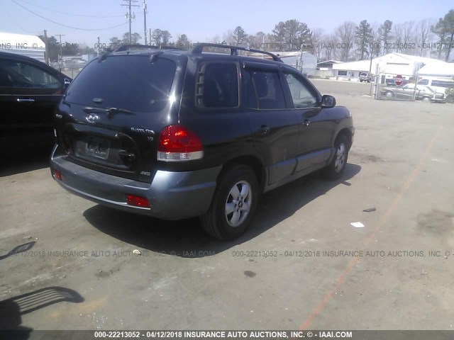 KM8SC73D35U862373 - 2005 HYUNDAI SANTA FE GLS/LX BLACK photo 4