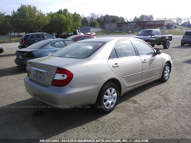 4T1BE32K64U301117 - 2004 TOYOTA CAMRY LE/XLE/SE ოქროსფერი ფოტო 4
