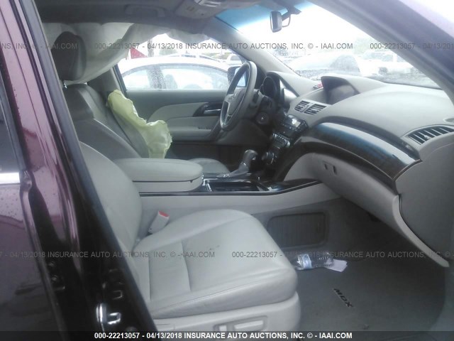 2HNYD2H6XBH519691 - 2011 ACURA MDX TECHNOLOGY BURGUNDY photo 5