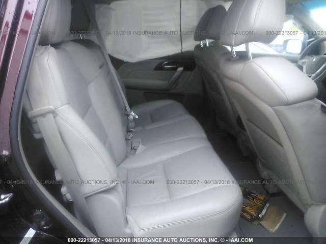 2HNYD2H6XBH519691 - 2011 ACURA MDX TECHNOLOGY BURGUNDY photo 8