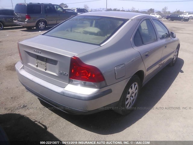 YV1RS61R122193469 - 2002 VOLVO S60 GOLD photo 4