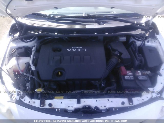 JTDBL40EX99025595 - 2009 TOYOTA COROLLA LE/XLE WHITE photo 10